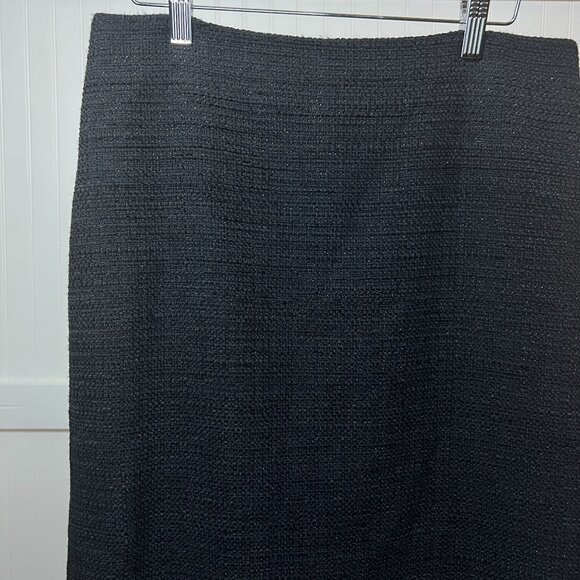 Theory Dresses & Skirts - Theory Frieda C Black Tweed Glitter Metallic Pencil Skirt Business Career Work
